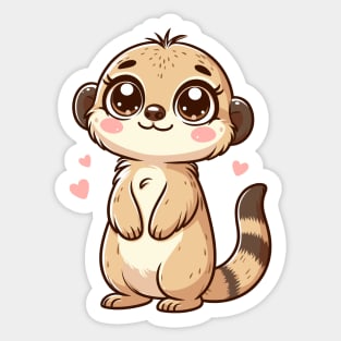 Desert Explorer Meerkat Sticker